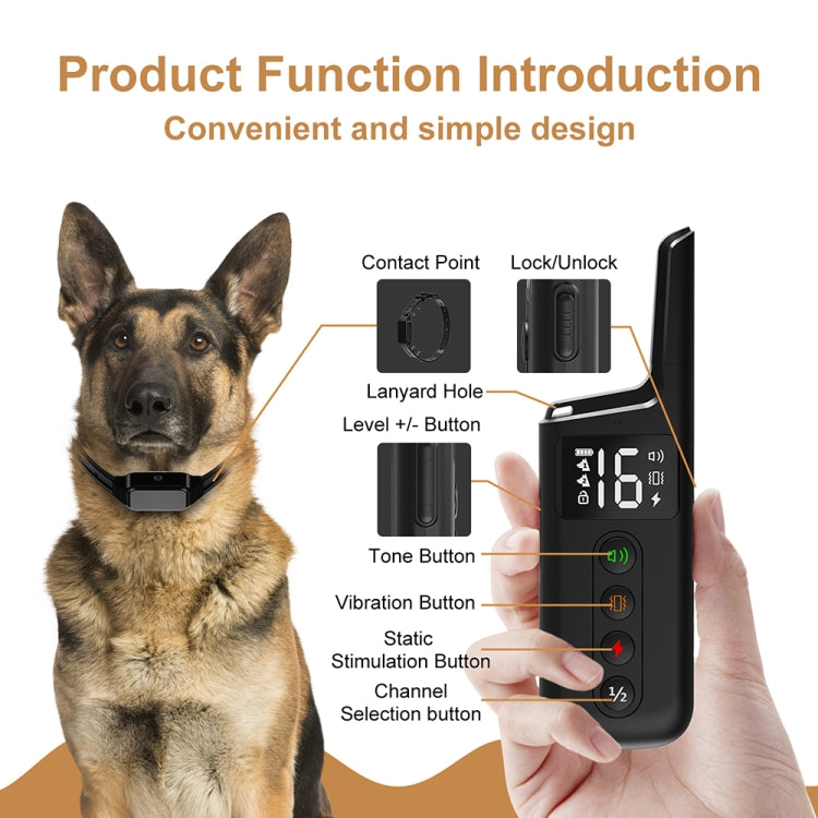 Pet Wrap-around Electric Shock Column Powerful Electronic Training Collar, Style: Receiver + Remote - Training Aids by PMC Jewellery | Online Shopping South Africa | PMC Jewellery | Buy Now Pay Later Mobicred