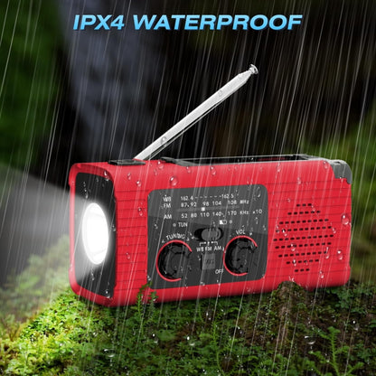 Solar Charging NOAA Emergency Weather Radio with LED Flashlight Reading Lamp, SOS Alarm(Grey) - Radio Player by PMC Jewellery | Online Shopping South Africa | PMC Jewellery | Buy Now Pay Later Mobicred