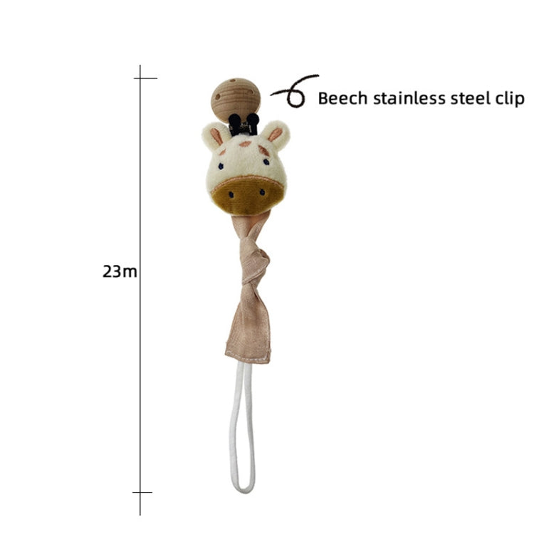 Animal Head Pacifier Chain Newborn Pacifier Clip, Style: Giraffe - Cups & Silicone Nipple by PMC Jewellery | Online Shopping South Africa | PMC Jewellery | Buy Now Pay Later Mobicred