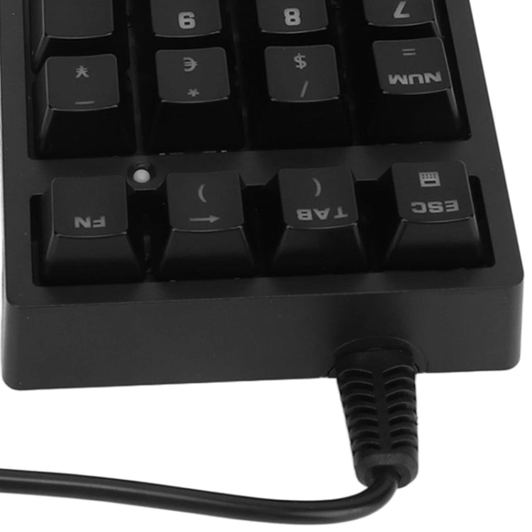 198I K21 Wired Mechanical Dightal Keyboard Multifunction Button RGB Backlight Office Keypad(Black) - Mini Keyboard by 198I | Online Shopping South Africa | PMC Jewellery | Buy Now Pay Later Mobicred