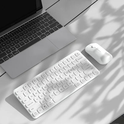 B087 2.4G Portable 78 Keys Dual Mode Wireless Bluetooth Keyboard And Mouse, Style: Keyboard Mouse Set White - Wireless Keyboard by PMC Jewellery | Online Shopping South Africa | PMC Jewellery | Buy Now Pay Later Mobicred