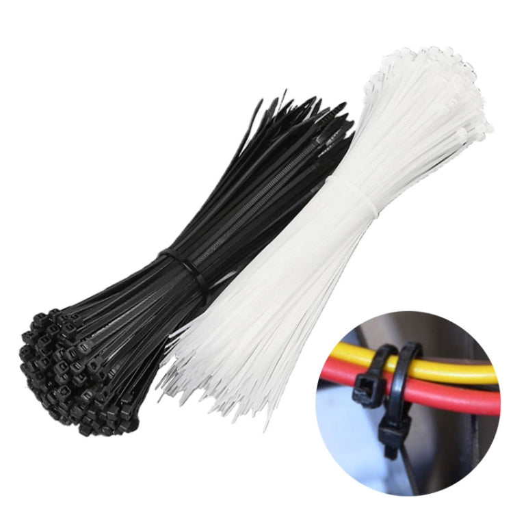 100pcs /Pack 8x500mm National Standard 7.6mm Wide Self-Locking Nylon Cable Ties Plastic Bundle Cable Ties(Black) - free shipping - PMC Jewellery - Order now!