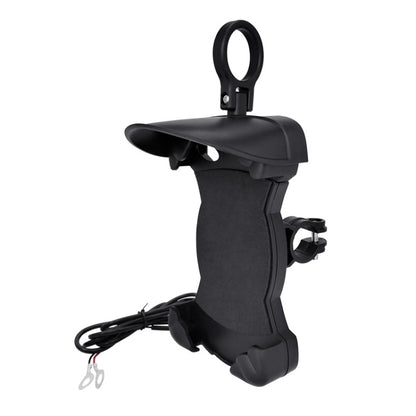 Motorcycle Sunshade Rainproof Mobile Phone Holder, Shape: Charging Handlebar Holder 18W (QC3.0) - Holder by PMC Jewellery | Online Shopping South Africa | PMC Jewellery | Buy Now Pay Later Mobicred