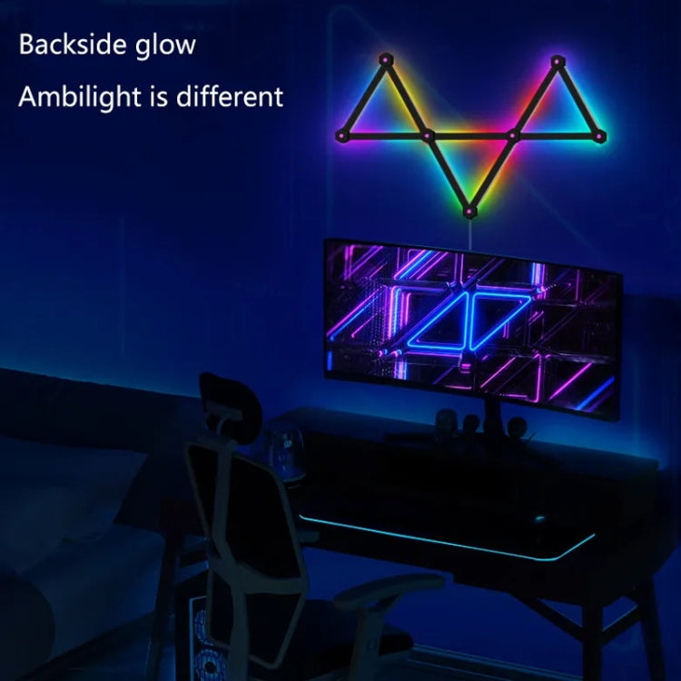 9pcs /Set LED WIFI Graffiti Bluetooth Smart Splicing Quantum Light DIY Atmosphere Lighting With Remote Control, US Plug(White) - Novelty Lighting by PMC TechLife | Online Shopping South Africa | PMC TechLife | Buy Now Pay Later Mobicred