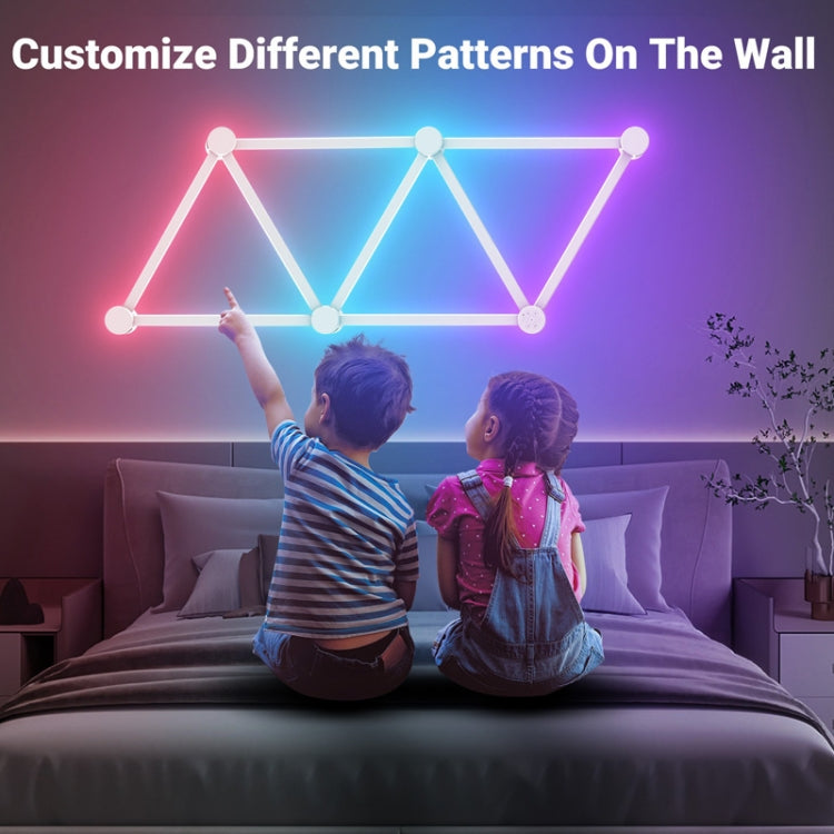 9pcs /Set LED WIFI Graffiti Bluetooth Smart Splicing Quantum Light DIY Atmosphere Lighting With Remote Control, US Plug(White) - Novelty Lighting by PMC TechLife | Online Shopping South Africa | PMC TechLife | Buy Now Pay Later Mobicred