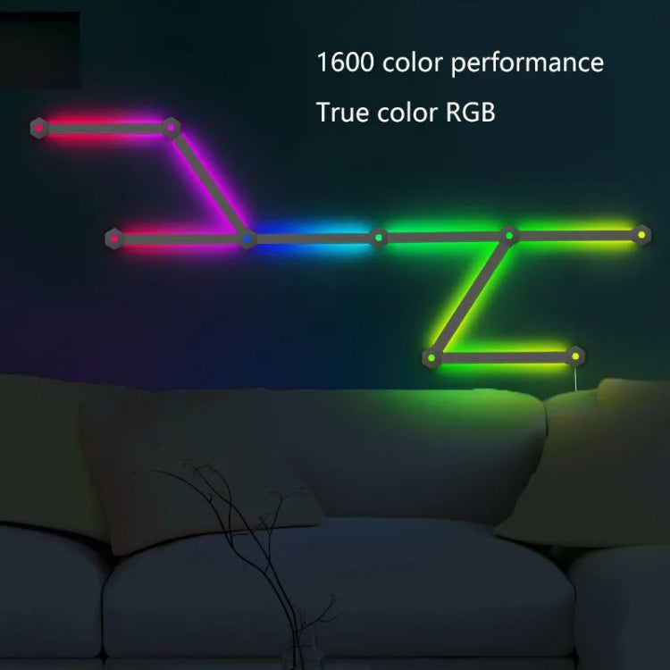 9pcs /Set LED WIFI Graffiti Bluetooth Smart Splicing Quantum Light DIY Atmosphere Lighting With Remote Control, US Plug(White) - Novelty Lighting by PMC TechLife | Online Shopping South Africa | PMC TechLife | Buy Now Pay Later Mobicred