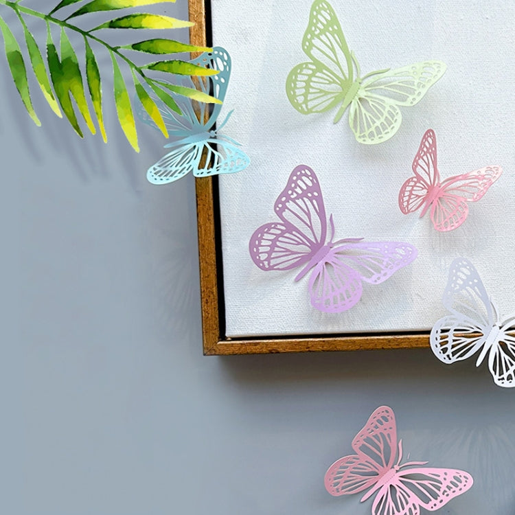 12pcs /Set 3D Simulation Skeleton Butterfly Stickers Home Background Wall Decoration Art Wall Stickers, Type: A Type White - Ornaments by PMC Jewellery | Online Shopping South Africa | PMC Jewellery