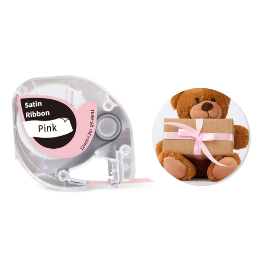 For Phomemo P12 / P12 Pro 12mm x 2m Thermal Transfer Label Ribbon(Black Word On Pink) - Printer Accessories by PMC Jewellery | Online Shopping South Africa | PMC Jewellery | Buy Now Pay Later Mobicred