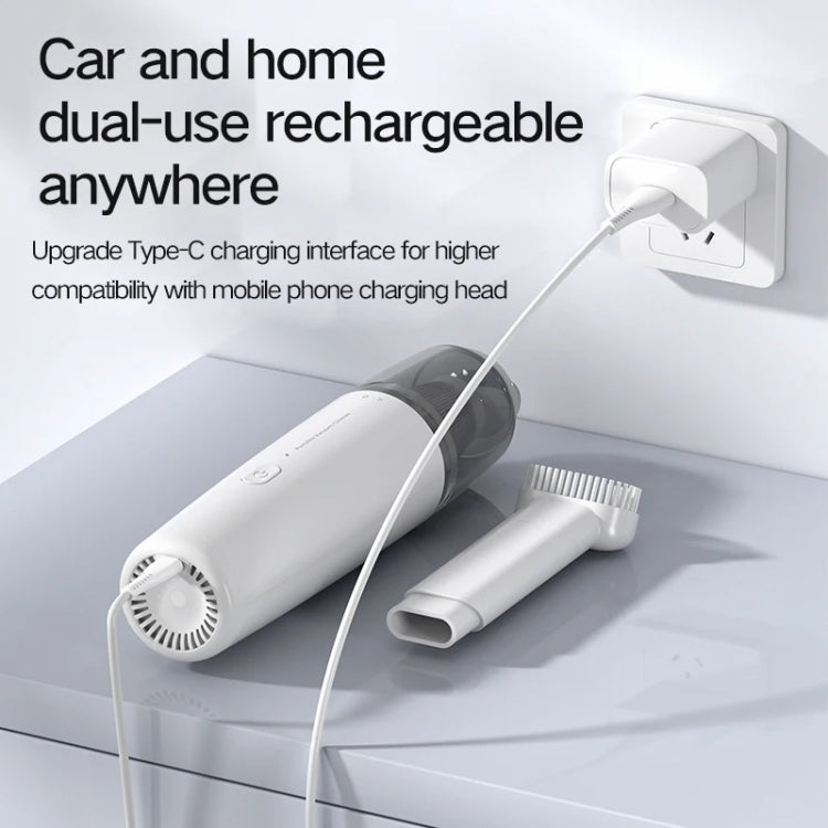 Mini Portable Detachable Wireless Handheld Powerful Car Vacuum Cleaner, Style: Metal Filter (White) - Vacuum Cleaner by PMC TechLife | Online Shopping South Africa | PMC TechLife | Buy Now Pay Later Mobicred