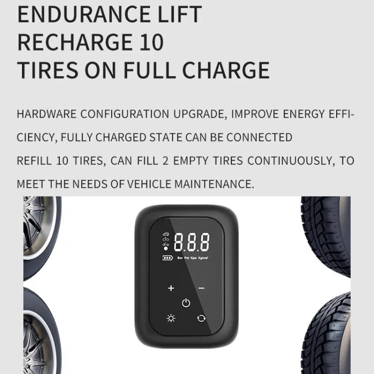 Multifunctional Portable Car Electric Wireless Tire Inflator Pump(Mechanical Button) - Inflatable Pump by PMC TechLife | Online Shopping South Africa | PMC TechLife