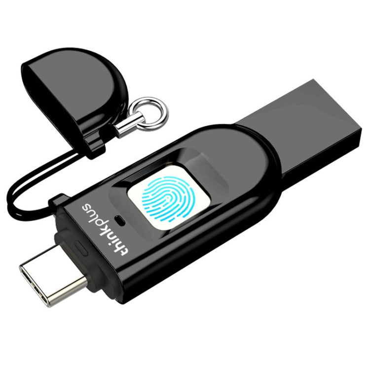 Lenovo Thinkplus TFU301 Dual Interface Type-C+USB Fingerprint Encrypted USB Flash Drive, Capacity: 32G - USB Flash Drives by Lenovo | Online Shopping South Africa | PMC Jewellery | Buy Now Pay Later Mobicred