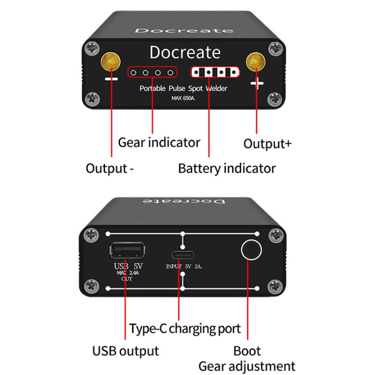 Docreate 18650 Lithium Battery Nickel Band Mini Portable Point Welding Machine With Mobile Power Function - Others by Docreate | Online Shopping South Africa | PMC Jewellery