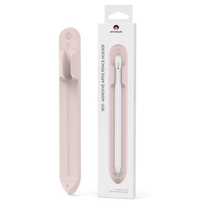 AhaStyle PT112 For Apple Pencil 1 / 2 Handwritten Pen Silicone Storage Groove Magnetic Silicone Pen Holder(Pink) - Pencil Accessories by AhaStyle | Online Shopping South Africa | PMC Jewellery | Buy Now Pay Later Mobicred