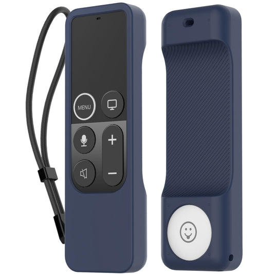 For Apple TV HD / 4K+AirTag AhaStyle PT157 Remote Control Tracker 2 In 1 Silicone Protective Cover(Midnight Blue) - Remote Control Covers by AhaStyle | Online Shopping South Africa | PMC Jewellery | Buy Now Pay Later Mobicred