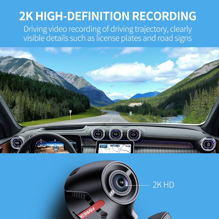 FISANG 2K HD Night Vision Car WIFI Car Driving Recorder, Model: Double Record - Car DVRs by FISANG | Online Shopping South Africa | PMC Jewellery | Buy Now Pay Later Mobicred