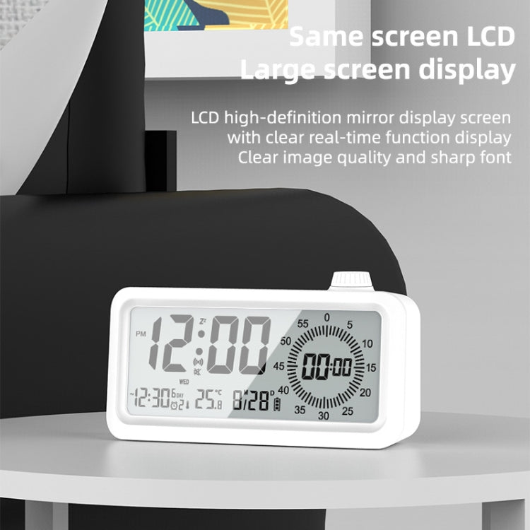Visual Timer Alarm Clock Dual Display LCD Time Reminder(White) - Alarm Clocks by PMc TechLife | Online Shopping South Africa | PMc TechLife | Buy Now Pay Later Mobicred