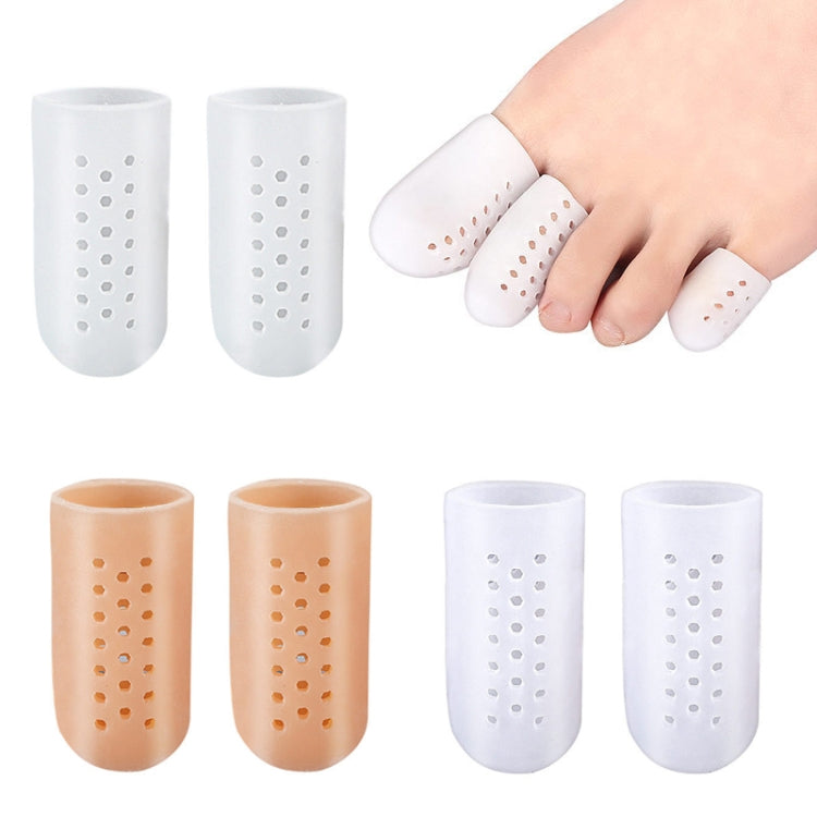 1pair Breathable Perforated Toe Protectors Anti Wear Sleeves, Size: M(White) - Corrector by PMC Jewellery | Online Shopping South Africa | PMC Jewellery