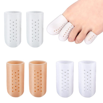 1pair Breathable Perforated Toe Protectors Anti Wear Sleeves, Size: XS(Transparent) - Corrector by PMC Jewellery | Online Shopping South Africa | PMC Jewellery