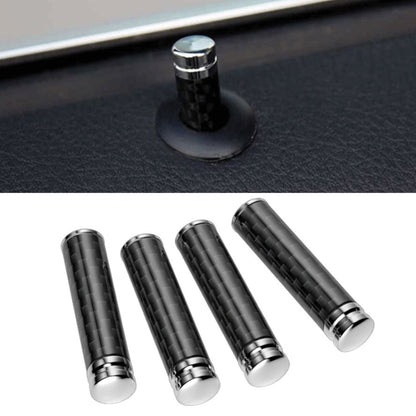 4pcs/set Carbon Fiber Door Interior Deadbolt Trim Cover - Others by PMC Jewellery | Online Shopping South Africa | PMC Jewellery