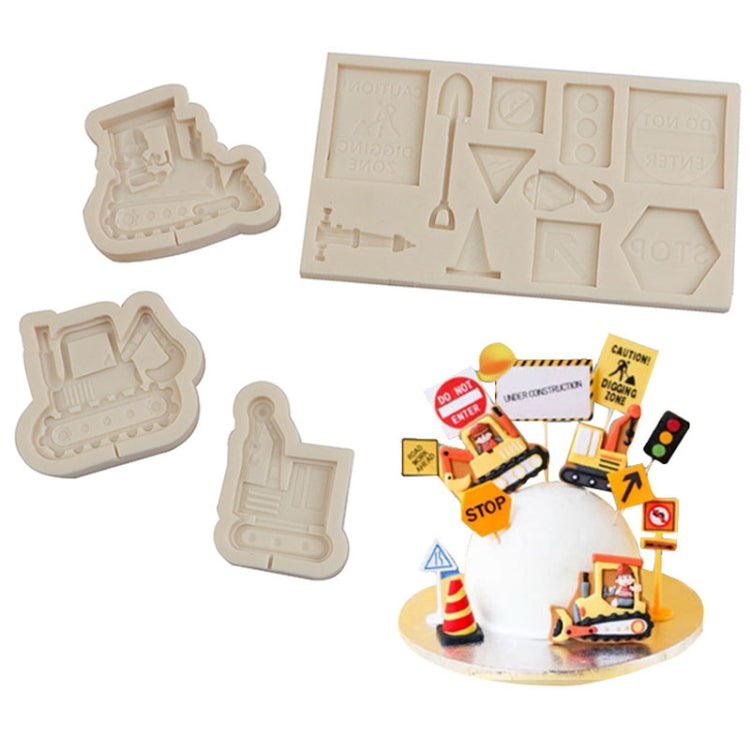 Cartoon Construction Site Tools Engineering Car Cake Decoration Molds, Specification: MK-3055 (Light Gray) - Food Molds by PMC Jewellery | Online Shopping South Africa | PMC Jewellery