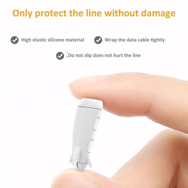 Data Line Protector For IPhone USB Type-C Charger Wire Winder Protection, Spec: Microcephaly +Small Head Band Black - Cable Organizer by PMC Jewellery | Online Shopping South Africa | PMC Jewellery | Buy Now Pay Later Mobicred