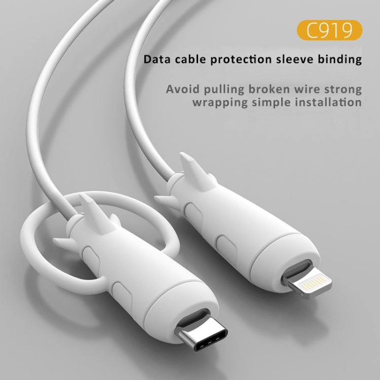 Data Line Protector For IPhone USB Type-C Charger Wire Winder Protection, Spec: Single Head Band White - Cable Organizer by PMC Jewellery | Online Shopping South Africa | PMC Jewellery | Buy Now Pay Later Mobicred