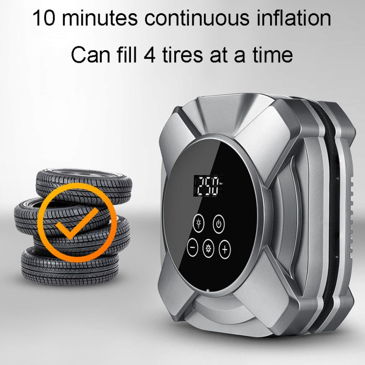 19 Cylinders Car Intelligent Digital Display Inflator Pump Portable Car Tire Pneumatic Engine(Silver) - Inflatable Pump by PMC Jewellery | Online Shopping South Africa | PMC Jewellery