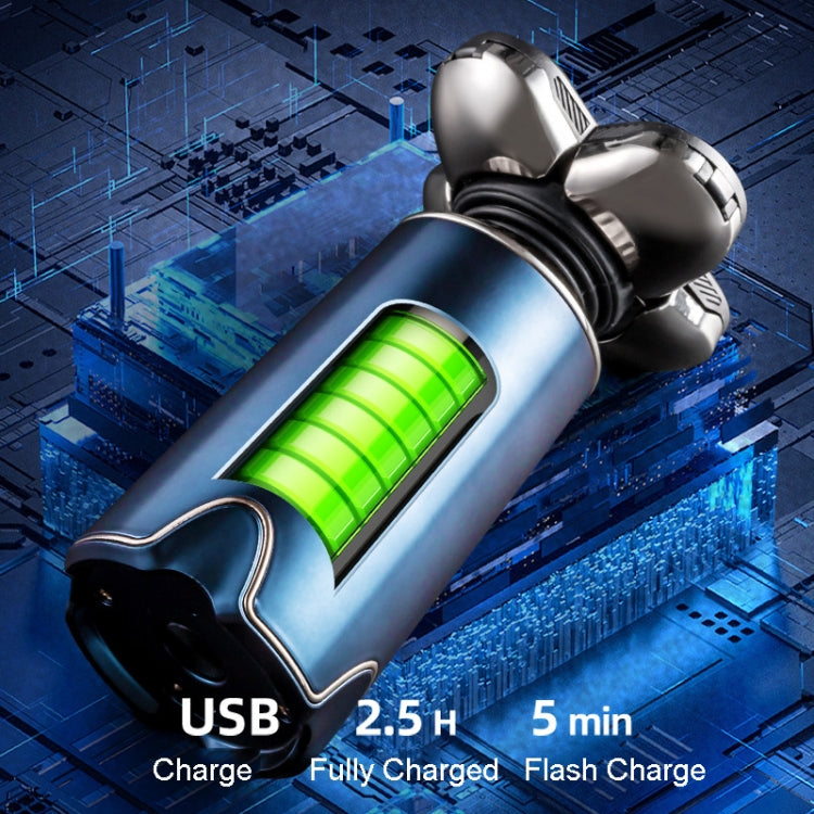 Men Multifunctional Electrical Shaver Rechargeable 5-Blade Shaving Razor(Dark Blue) - Electric Shavers by PMC TechLife | Online Shopping South Africa | PMC TechLife | Buy Now Pay Later Mobicred