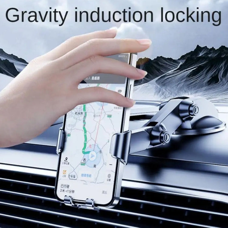 SHUNWEI SD-1132B Car Phone Suction Cup + Air Vent Holder Gravity Sensing Support Bracket(Black) - Car Holders by SHUNWEI | Online Shopping South Africa | PMC Jewellery | Buy Now Pay Later Mobicred