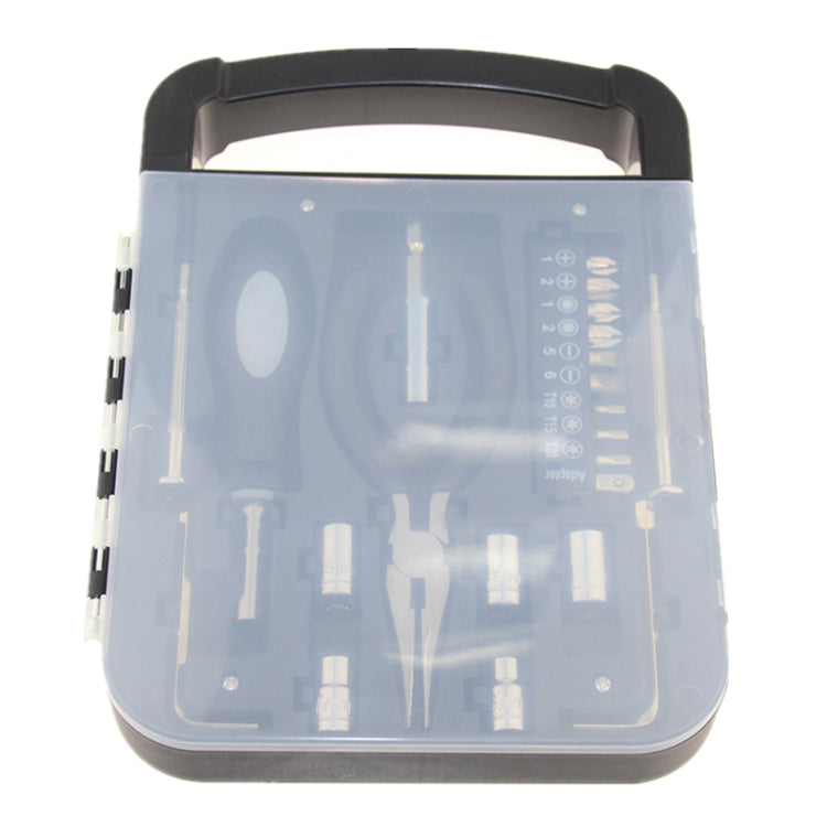 22 In 1 Transparent Lid Portable Tool Set Home Hardware Utility Kit - Combination Kit by PMC TechLife | Online Shopping South Africa | PMC TechLife