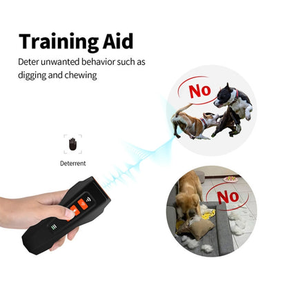 LED Flashing Light Handheld Ultrasonic Bark Arrester Frequency Conversion Dog Training Device(Gray+Orange) - Training Aids by PMC Jewellery | Online Shopping South Africa | PMC Jewellery | Buy Now Pay Later Mobicred