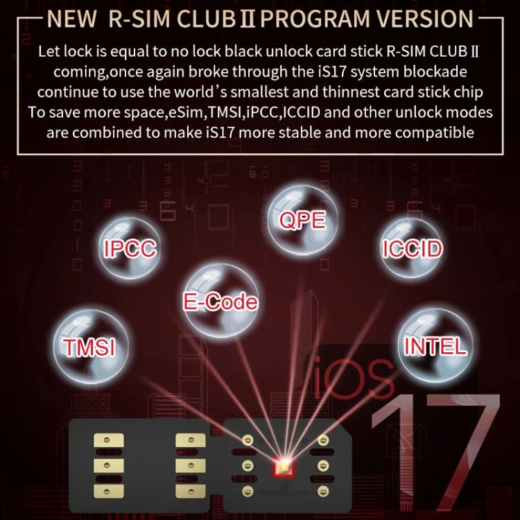 R-SIM CLUB 2 Unlock Card For IOS17 System iPhone 15 12 13 14 - Unlock SIM Card by PMC Jewellery | Online Shopping South Africa | PMC Jewellery