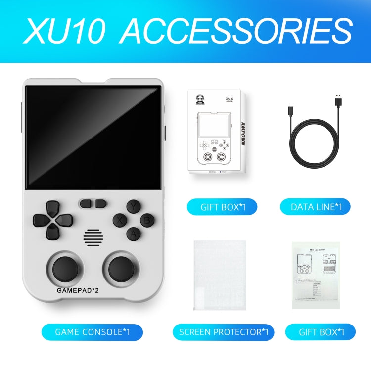 AMPOWN XU10 Handheld Game Console 3.5-Inch IPS Screen Linux System Portable Video Arcade 256G(Purple) - free shipping - PMC Jewellery - Order now!