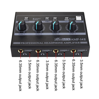 Mini HIFI 8-channel Monitoring Portable Headphone Amplifier Distributor(US Plug) -  by PMC Jewellery | Online Shopping South Africa | PMC Jewellery | Buy Now Pay Later Mobicred