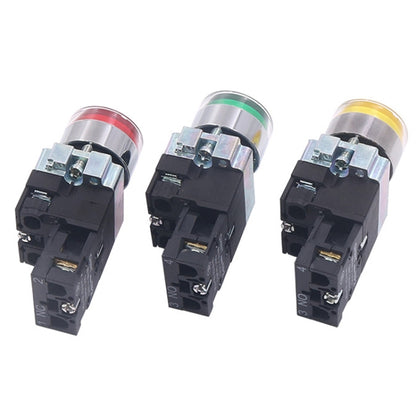 CHINT NP2-BW3463/24V 2 NO Pushbutton Switches With LED Light Silver Alloy Contact Push Button - Car Switches by CHINT | Online Shopping South Africa | PMC Jewellery | Buy Now Pay Later Mobicred