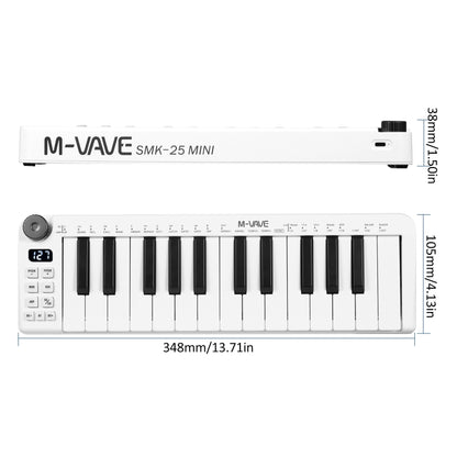 M-VAVE SKM-25MINI Digital Electronic Piano 25 Key Musical Instrument MIDI Keyboard Controller - Keyboard Instruments Accessories by M-VAVE | Online Shopping South Africa | PMC Jewellery | Buy Now Pay Later Mobicred