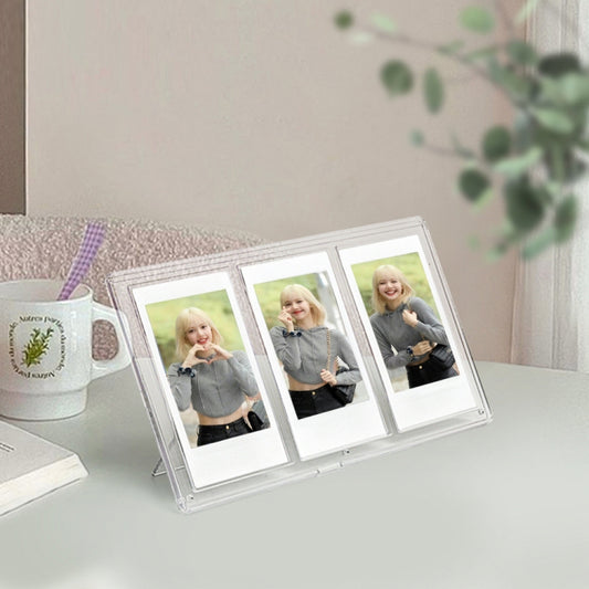 For Polaroid Mini Vertical Three-square PC Transparent Photo Frame(3 inch) - Photo Albums & Photo Frames by PMC Jewellery | Online Shopping South Africa | PMC Jewellery