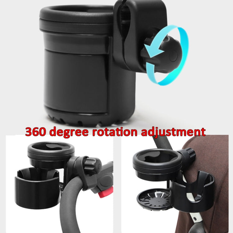 2 In 1 Baby Stroller Cup Holder Pram Milk Bottle Holder(Black) - Strollers Accessories by PMC TechLife | Online Shopping South Africa | PMC TechLife
