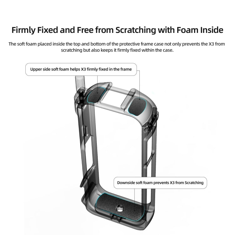 For Insta360 X3 AMagisn Metal Rabbit Cage Protective Frame Accessories, Spec: With Lens Cover - Mount & Holder by aMagisn | Online Shopping South Africa | PMC Jewellery | Buy Now Pay Later Mobicred