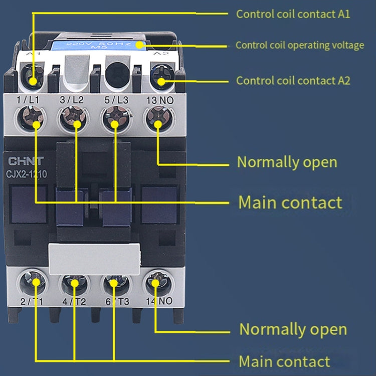 CHNT CJX2-2510 25A 220V Silver Alloy Contacts Multi-Purpose Single-Phase AC Contactor - Relays by CHNT | Online Shopping South Africa | PMC TechLife | Buy Now Pay Later Mobicred