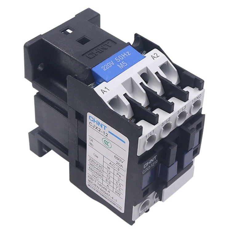 CHNT CJX2-1201 12A 220V Silver Alloy Contacts Multi-Purpose Single-Phase AC Contactor - Relays by CHNT | Online Shopping South Africa | PMC TechLife | Buy Now Pay Later Mobicred