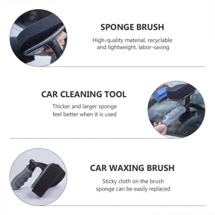 Durable Car Tire Waxing Curved Sponge Brush(Sponge+Handle) - Polishing Machine & Accessories by PMC TechLife | Online Shopping South Africa | PMC TechLife | Buy Now Pay Later Mobicred