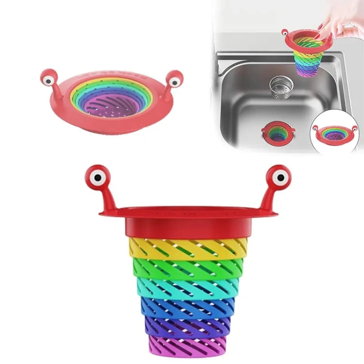 Retractable Rainbow Monster Universal Floor Drain Kitchen Sink Strainer(110x118mm) - Filters by PMC Jewellery | Online Shopping South Africa | PMC Jewellery
