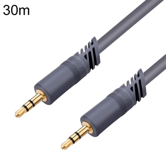 JINGHUA A240 3.5mm Male To Male Audio Cable Cell Phone Car Stereo Microphone Connection Wire, Size: 30m(Gray) - Microphone Audio Cable & Connector by JINGHUA | Online Shopping South Africa | PMC Jewellery | Buy Now Pay Later Mobicred