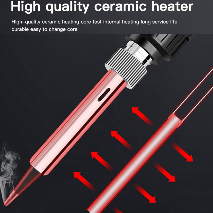 10pcs/ Set 80W Internal Heating Welding Digital Display Soldering Iron Temperature Adjustment Set, Model: Black US Plug - Electric Soldering Iron by PMc TechLife | Online Shopping South Africa | PMc TechLife | Buy Now Pay Later Mobicred