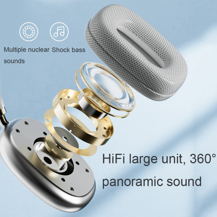 P9 Pro Max HiFi Sound Effect Noise Reduction Wireless Bluetooth Headset(Blue) - Headset & Headphone by PMC TechLife | Online Shopping South Africa | PMC TechLife