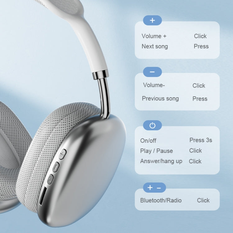 P9 Pro Max HiFi Sound Effect Noise Reduction Wireless Bluetooth Headset(Blue) - Headset & Headphone by PMC TechLife | Online Shopping South Africa | PMC TechLife