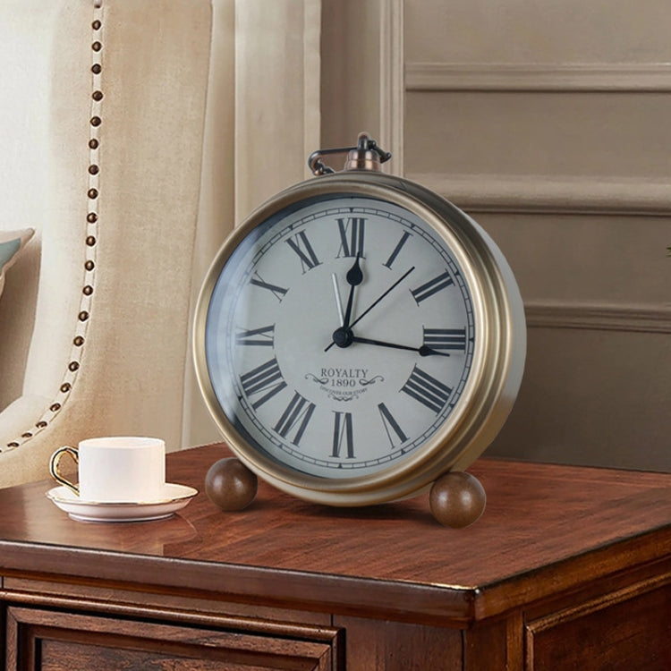 Retro Iron Alarm Clock Simple Desktop Quartz Clock, Style: Milk White - Novelty Clock by PMc TechLife | Online Shopping South Africa | PMc TechLife | Buy Now Pay Later Mobicred