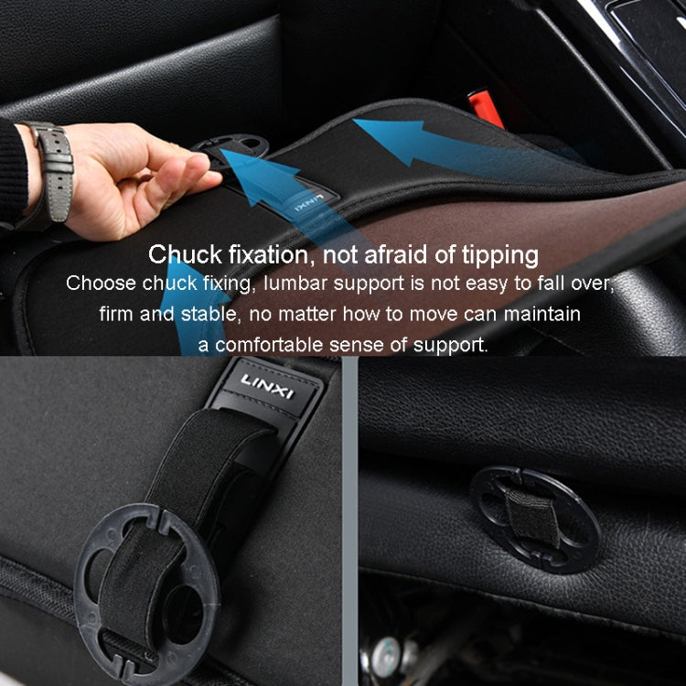 LINXICP 3 In 1 Car Seat Lumbar Cushion Summer Special Memory Foam Breathable Car Back Pad(Gray) - Seat Accessories by LINXICP | Online Shopping South Africa | PMC Jewellery | Buy Now Pay Later Mobicred