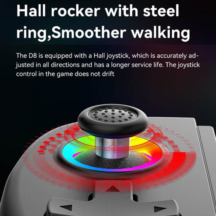 D8 Mobile Phone Stretch Band Light Gamepad Dual Hall Wireless Bluetooth Somatic Vibration Grip for PC / Android / IOS / Tablet / PS3 / PS4 / Switch, Color: Black - Gamepads by PMC TechLife | Online Shopping South Africa | PMC TechLife | Buy Now Pay Later Mobicred